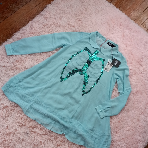 Dead Mermaid NWT Iron Fist babydoll lace dress! Pastel goth/ fairycore! - Picture 10 of 16